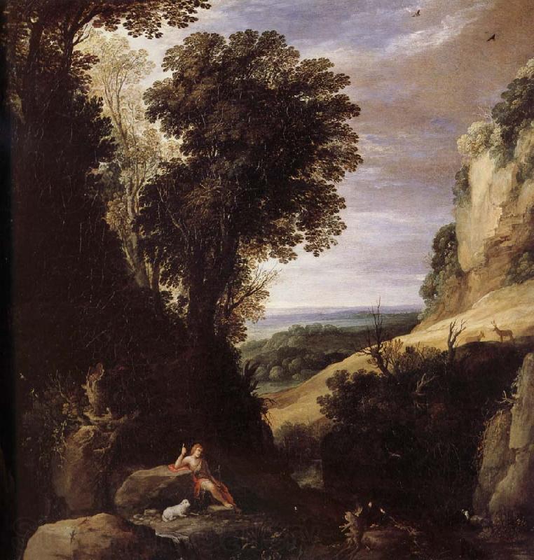 Paul Brill Paysage avec Saint Jean-Baptiste Norge oil painting art